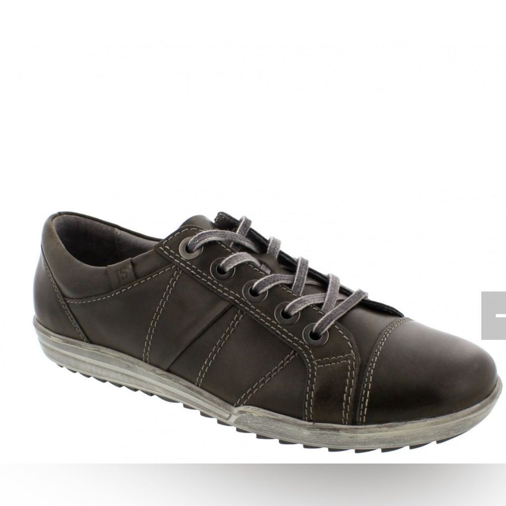 Josef Seibel Women’s Dany 05 Gray Leather Sneaker Size EU 37